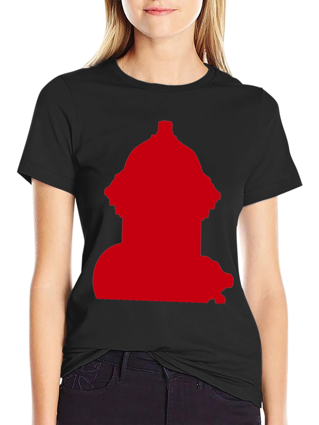 Red Fire Hydrant Graphic Tee - Casual Style