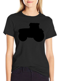 Tractor Silhouette Black T-Shirt
