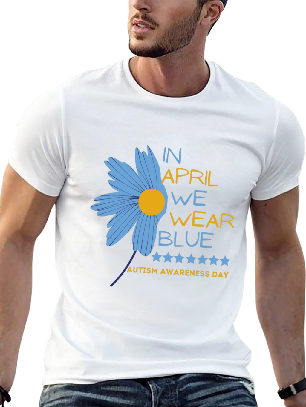 Autism Awareness T-Shirt - In April We Wear Blue