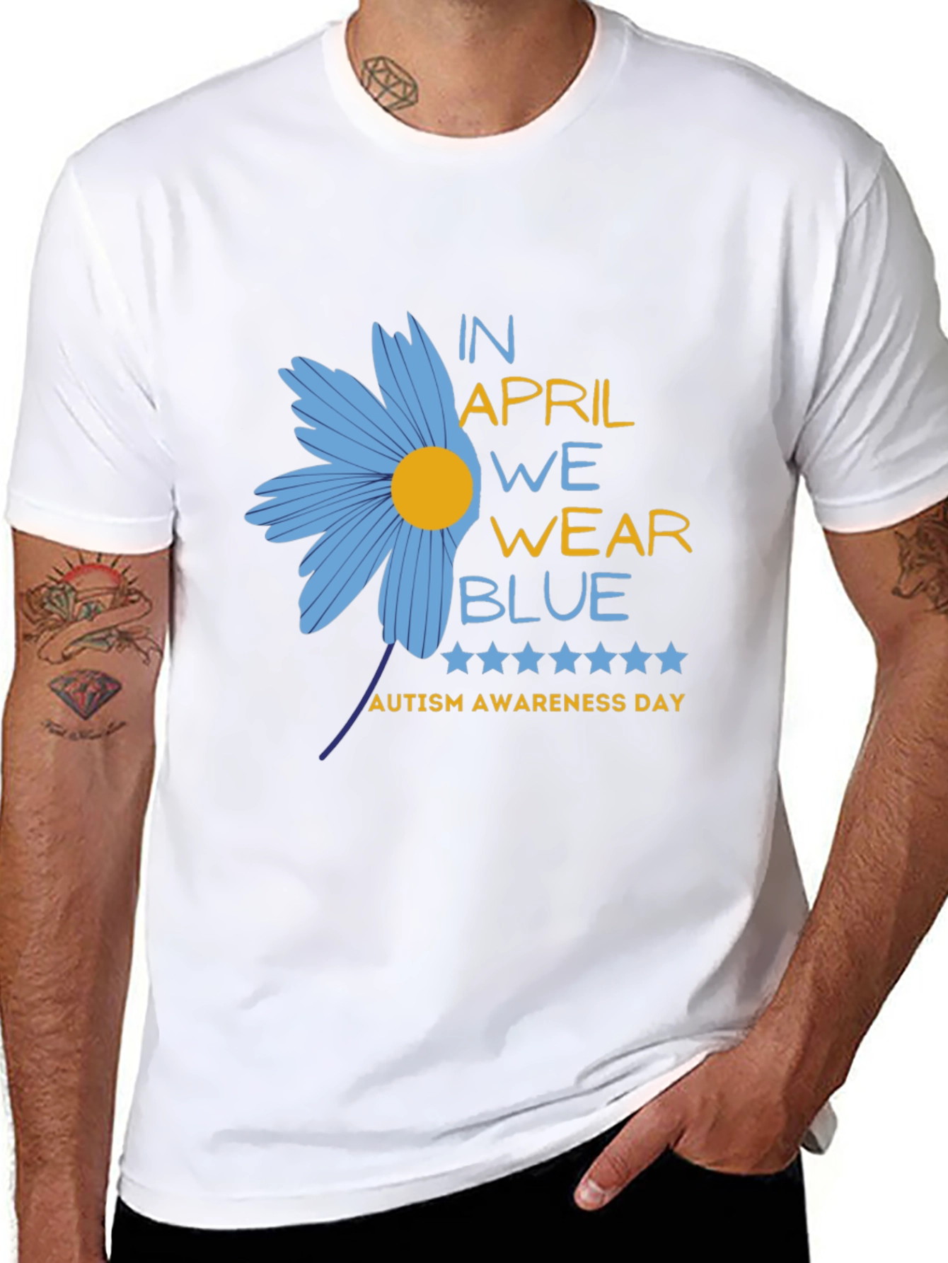 Autism Awareness T-Shirt - In April We Wear Blue