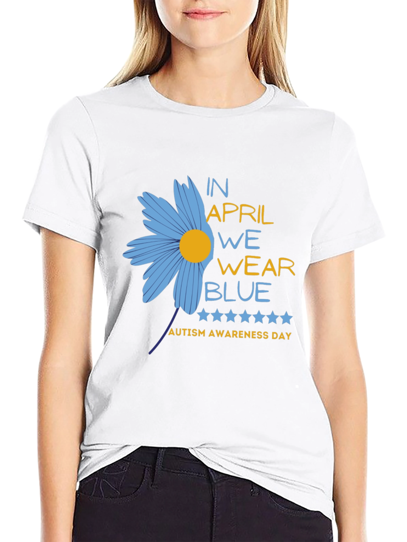 Autism Awareness T-Shirt - In April We Wear Blue