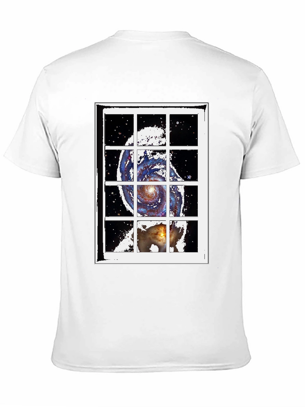Galaxy Window Graphic Tee - Stylish Cotton Blend T-Shirt