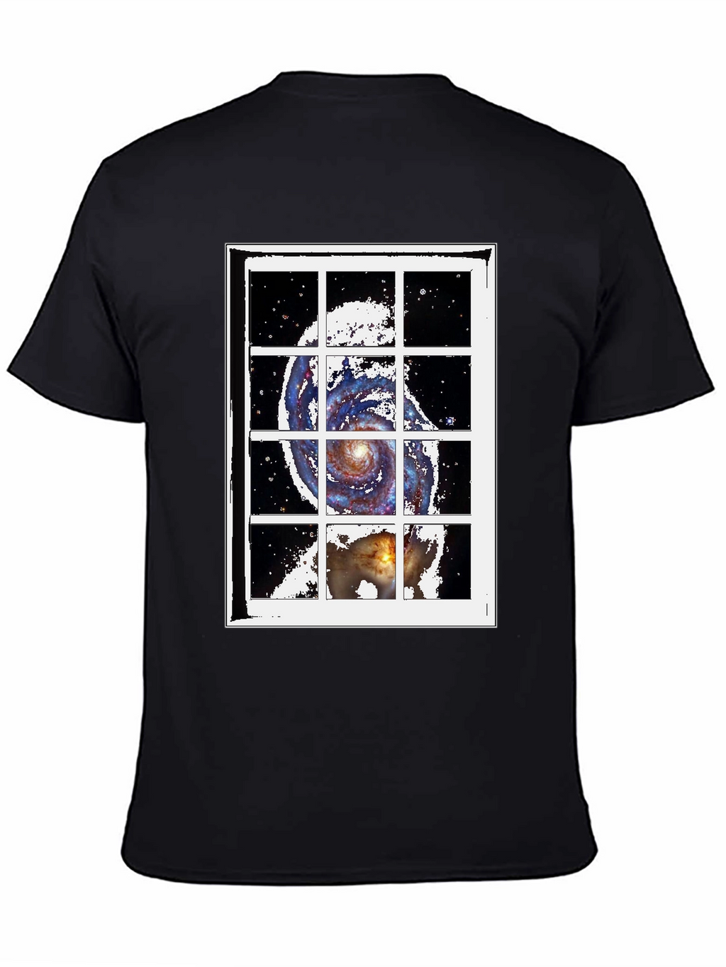 Galaxy Window Graphic Tee - Stylish Cotton Blend T-Shirt