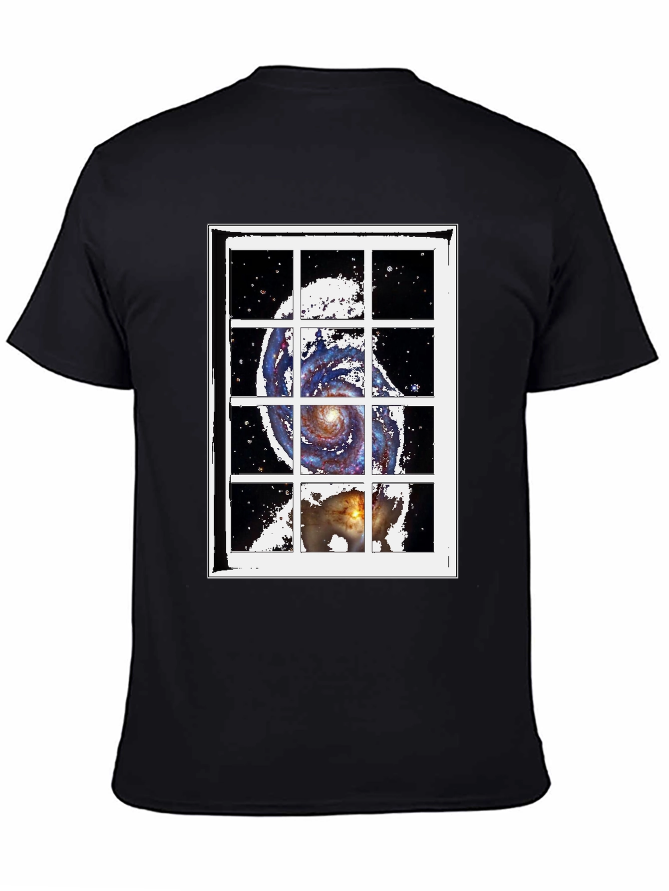 Galaxy Window Graphic Tee - Stylish Cotton Blend T-Shirt