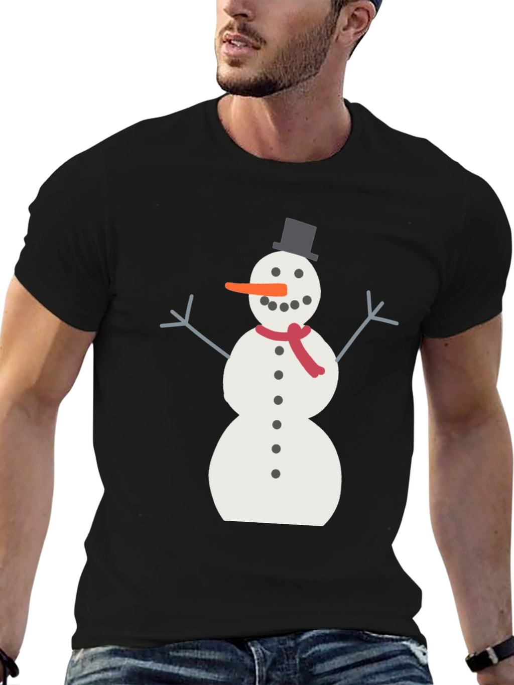 Snowman Graphic Tee - Winter Holiday T-Shirt