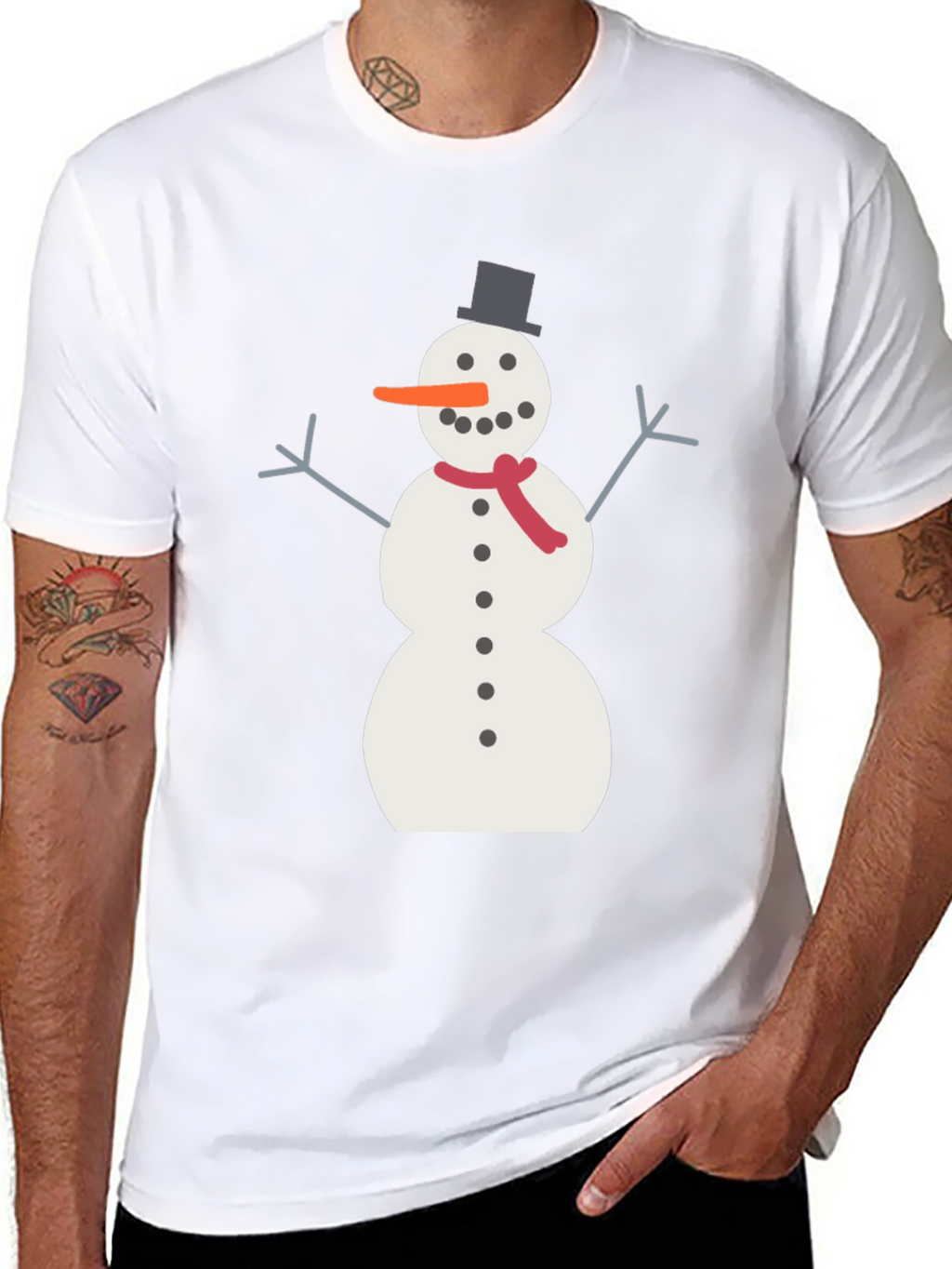 Snowman Graphic Tee - Winter Holiday T-Shirt