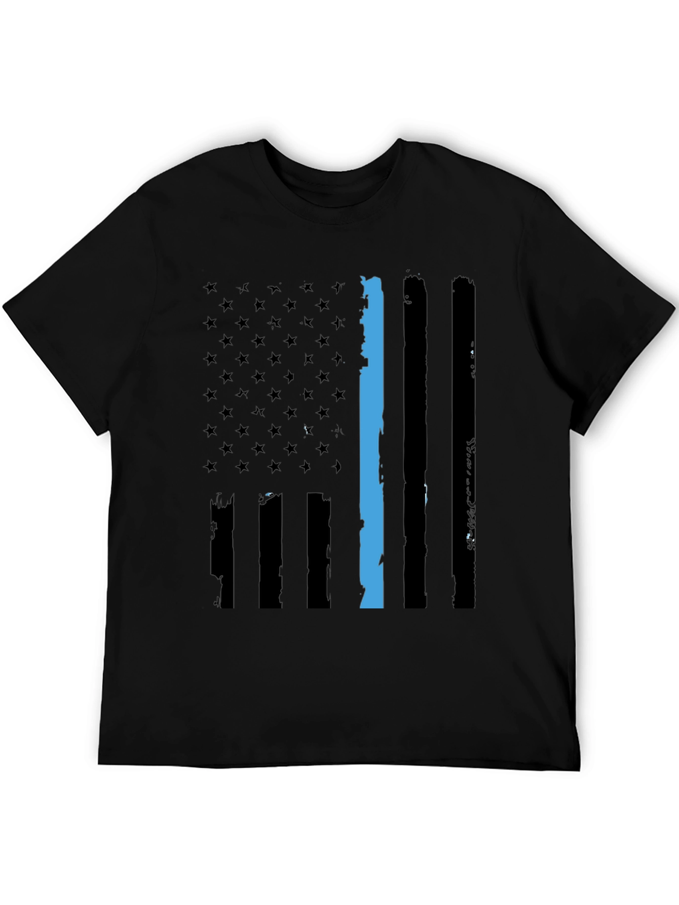 Thin Blue Line Flag T-Shirt - Support Law Enforcement