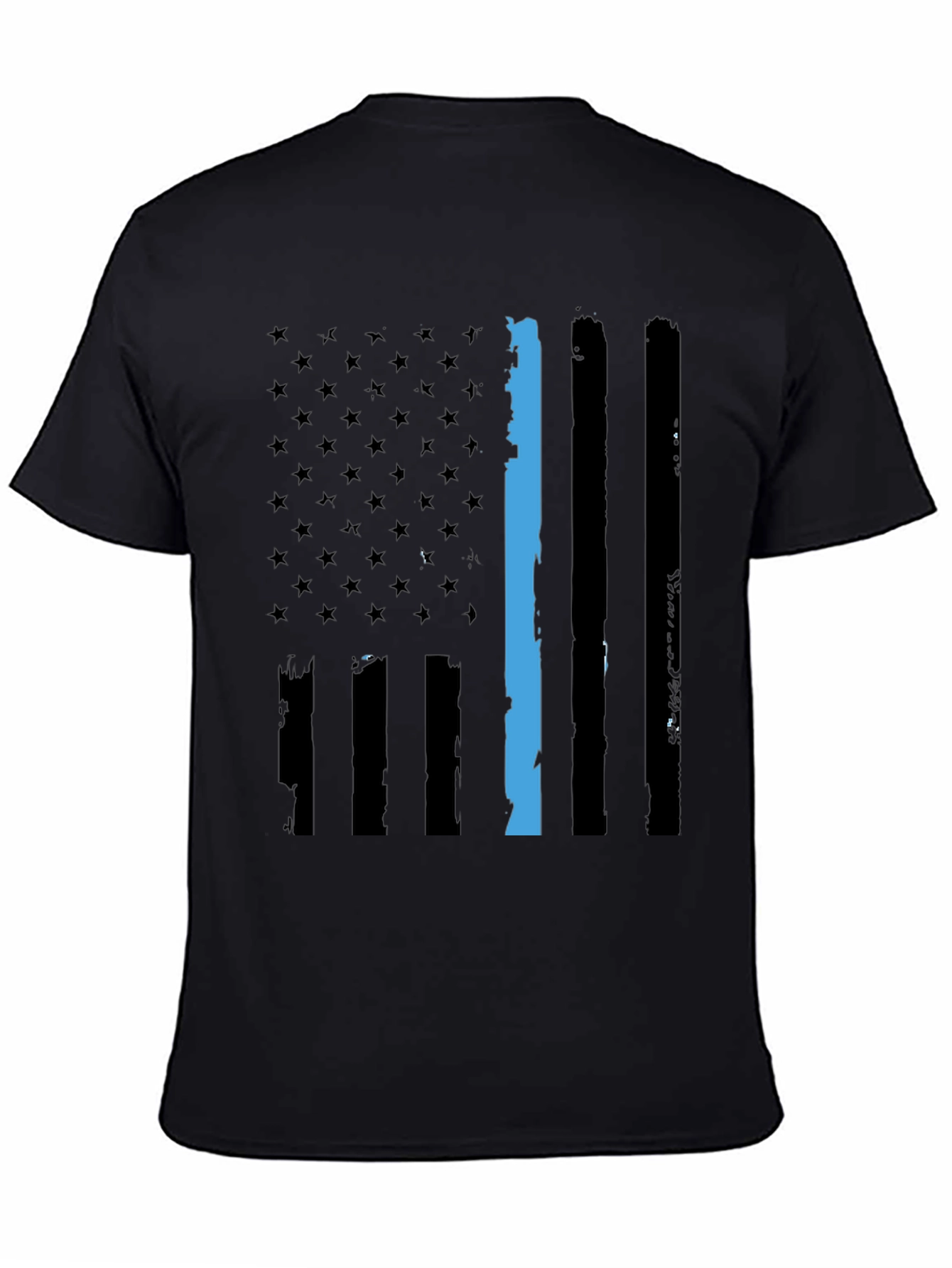 Thin Blue Line Flag T-Shirt - Support Law Enforcement