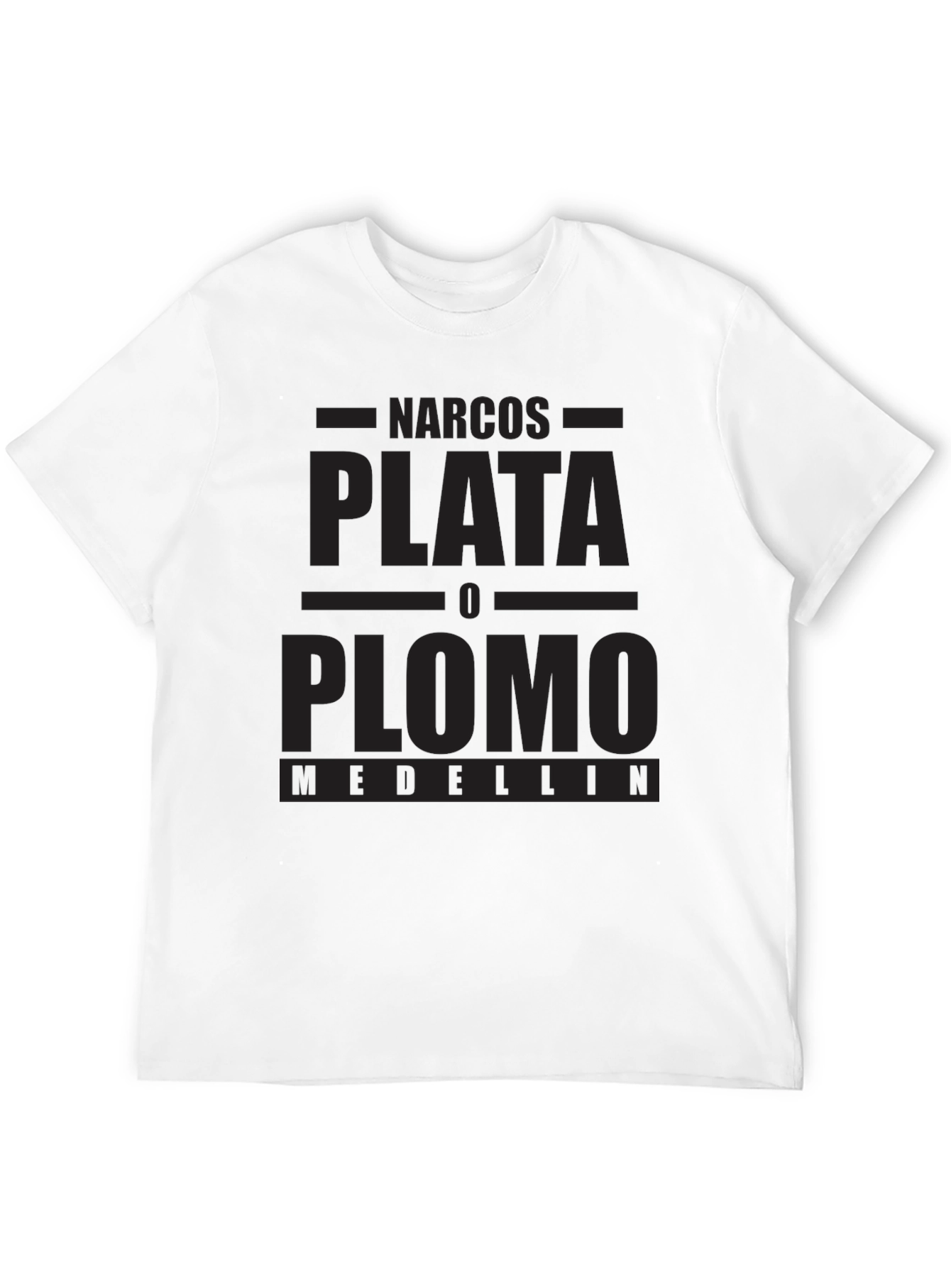 Narcos Plata O Plomo Medellín Black T-Shirt