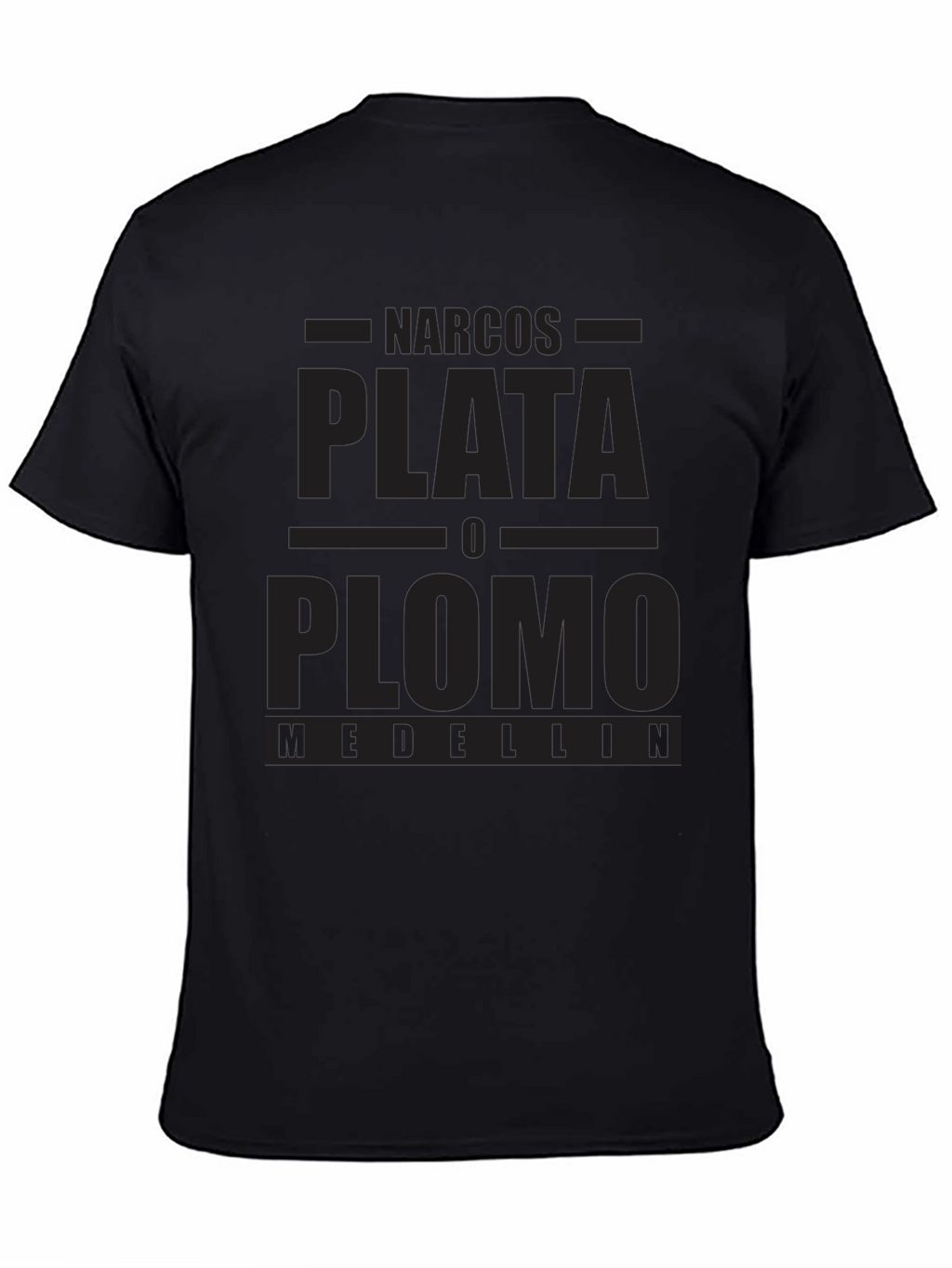 Narcos Plata O Plomo Medellín Black T-Shirt