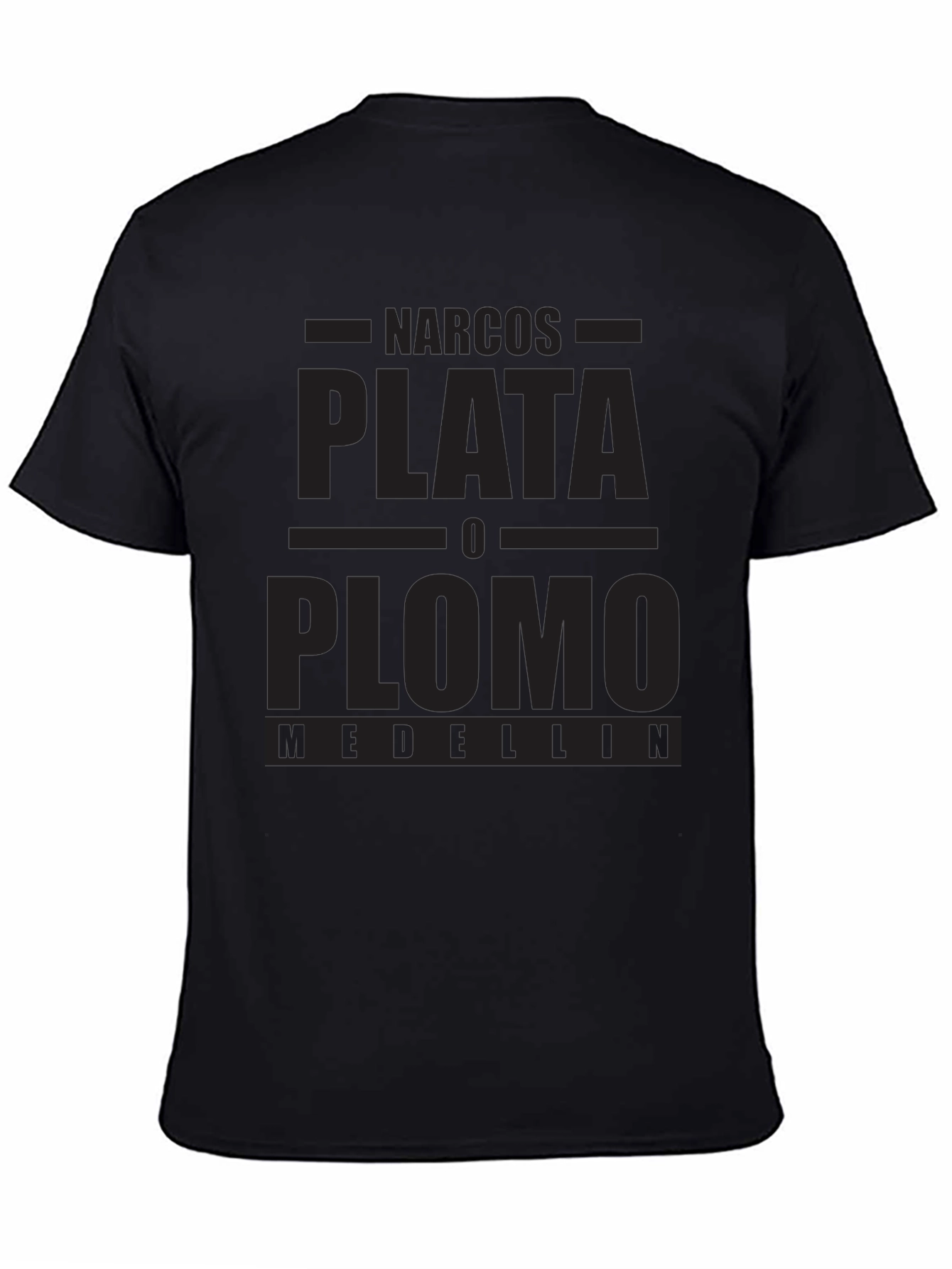 Narcos Plata O Plomo Medellín Black T-Shirt
