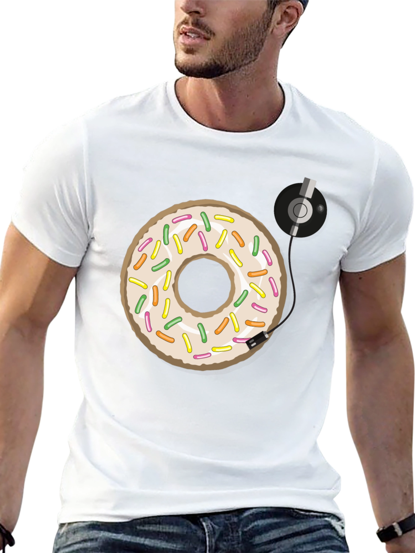 Donut Turntable Graphic Tee - Sweet & Groovy Style