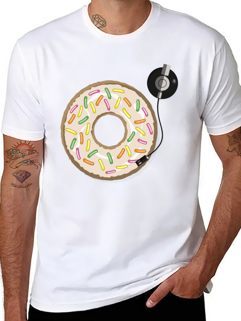 Donut Turntable Graphic Tee - Sweet & Groovy Style