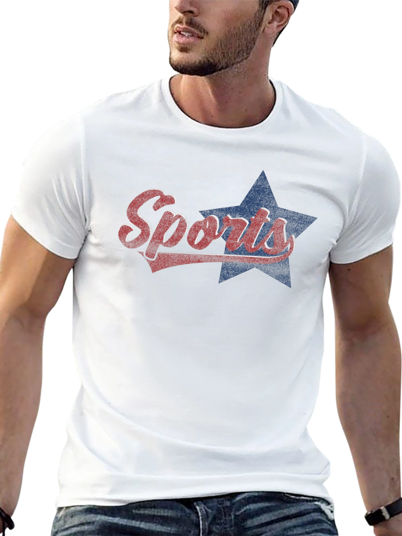 Retro Sports Star Graphic T-Shirt