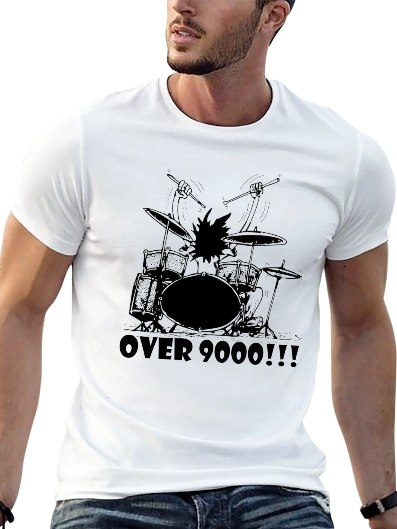 Over 9000 Drummer T-Shirt