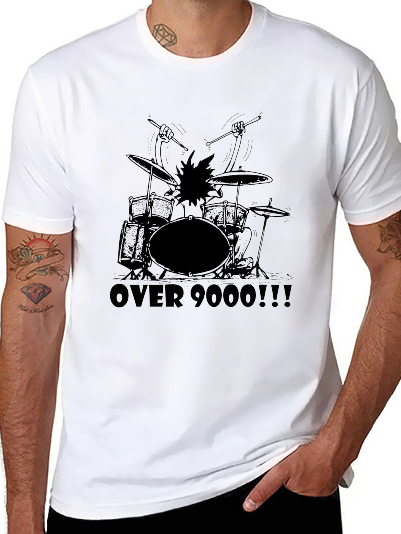 Over 9000 Drummer T-Shirt