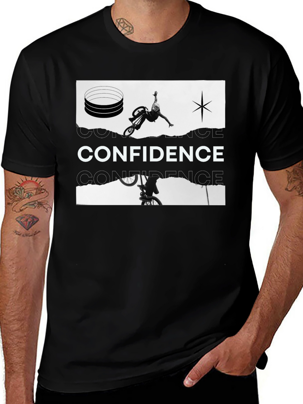 Confidence Black Graphic Tee