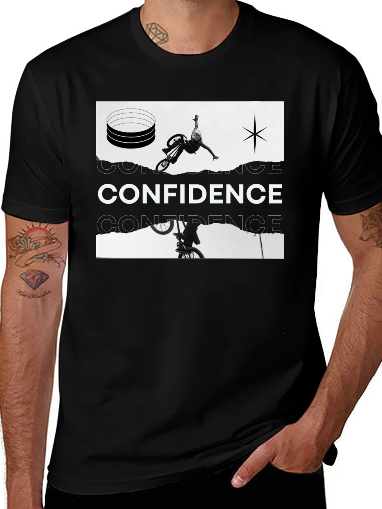 Confidence Black Graphic Tee