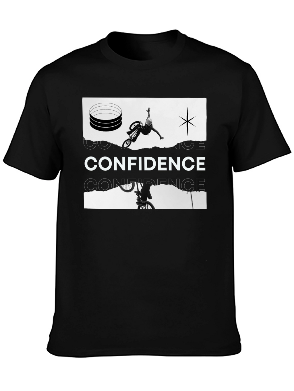 Confidence Black Graphic Tee