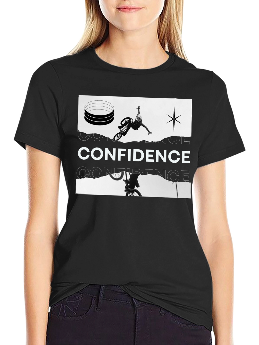 Confidence Black Graphic Tee