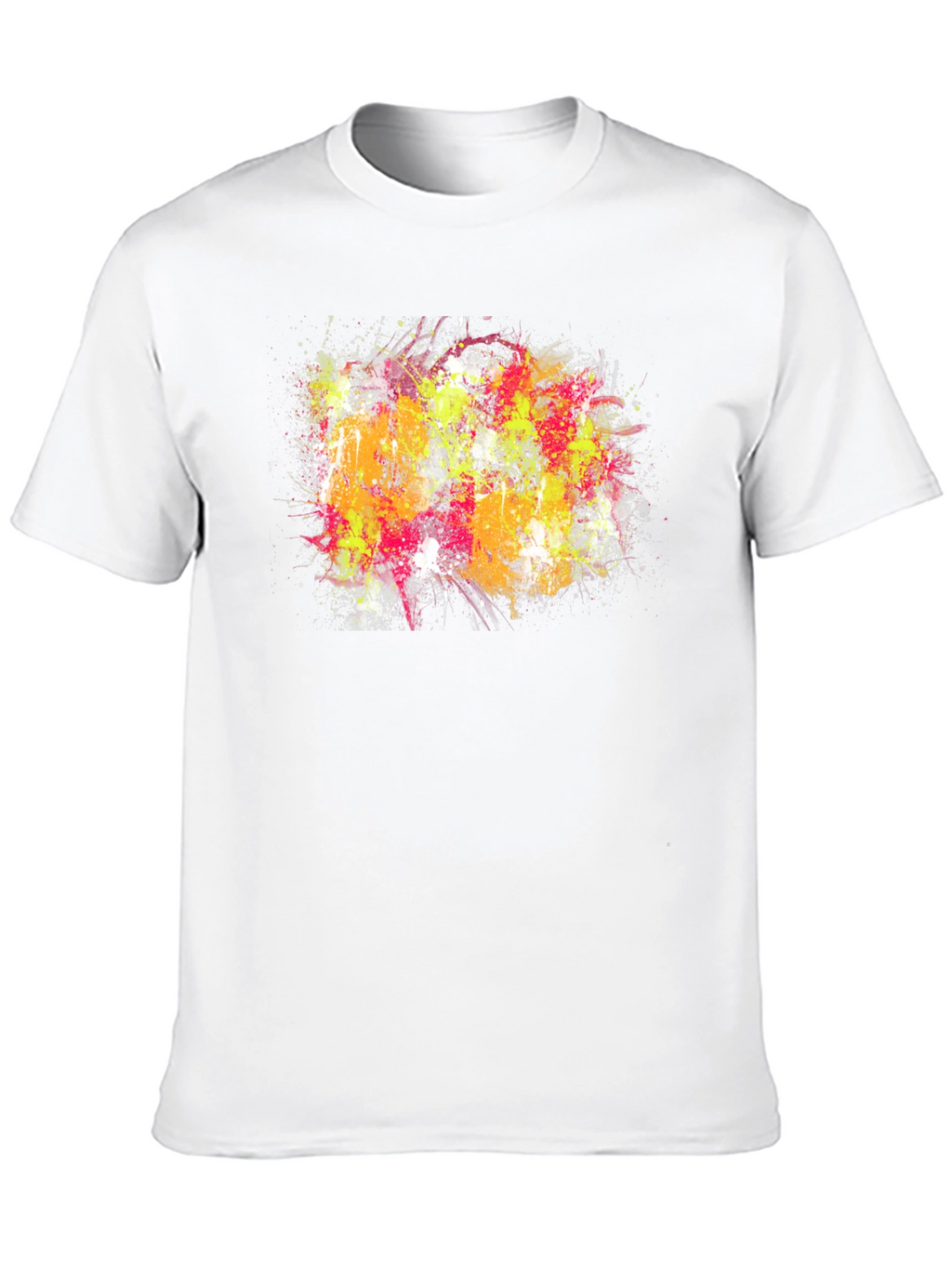 Abstract Splatter Art Graphic Tee - Modern Style