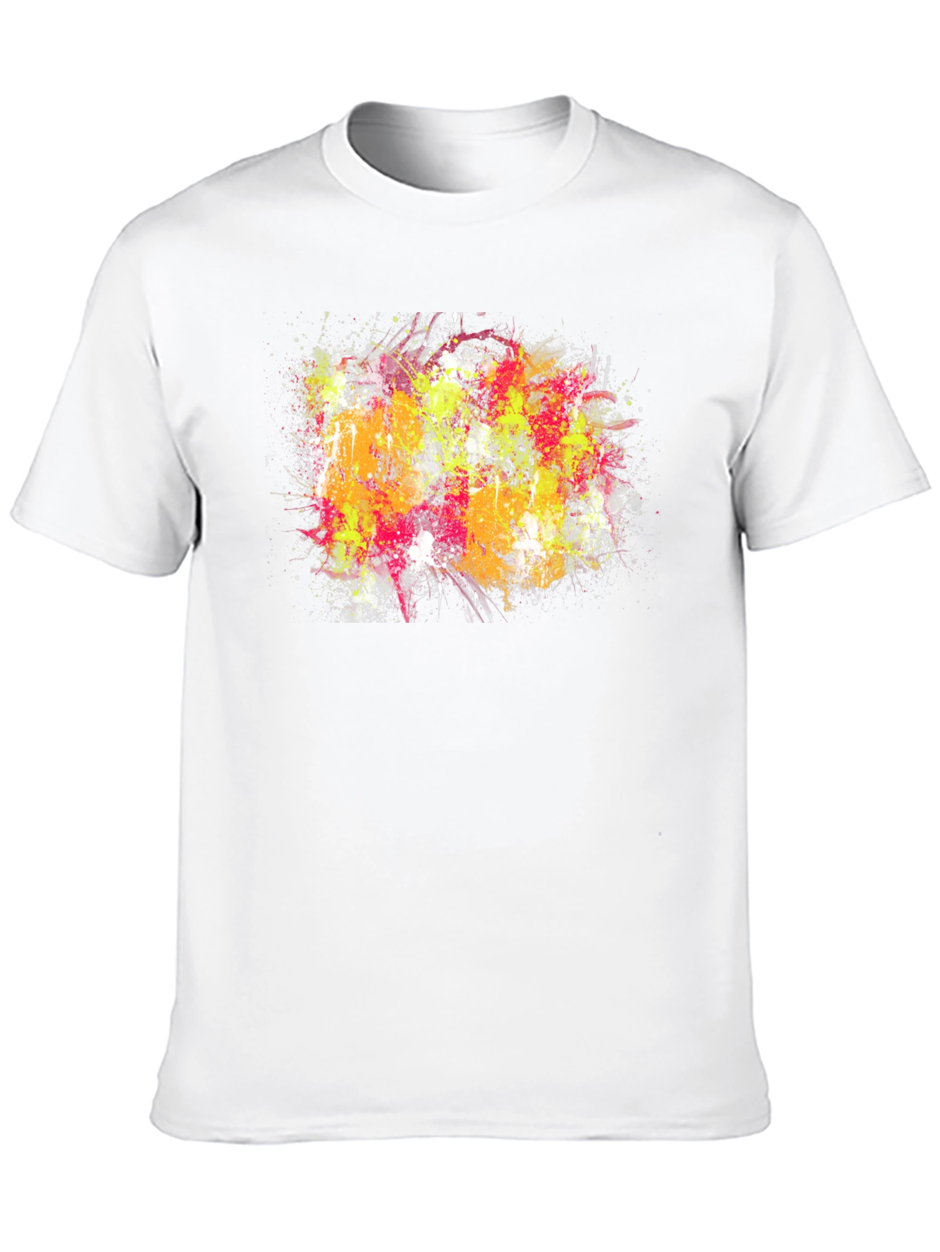 Abstract Splatter Art Graphic Tee - Modern Style