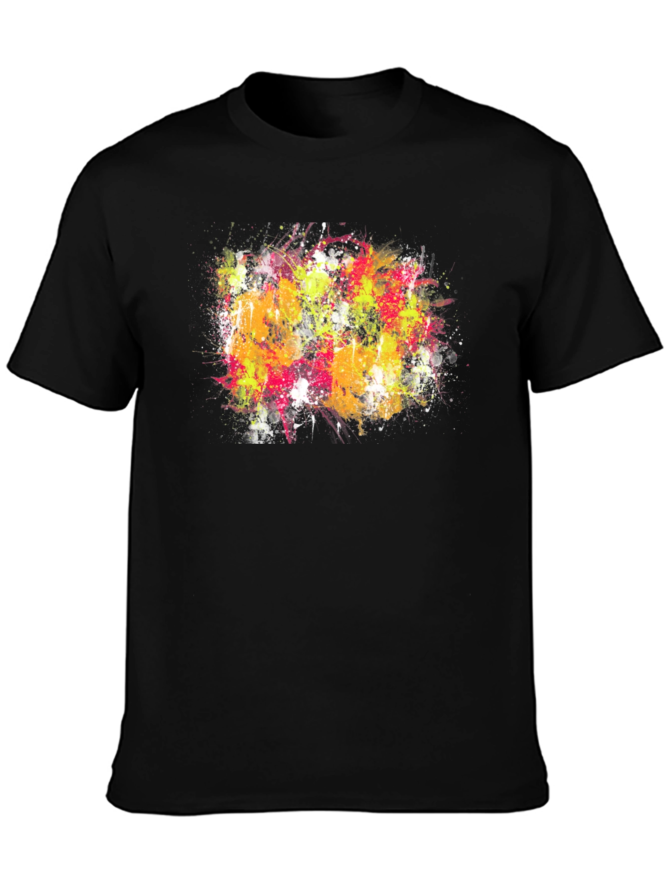 Abstract Splatter Art Graphic Tee - Modern Style