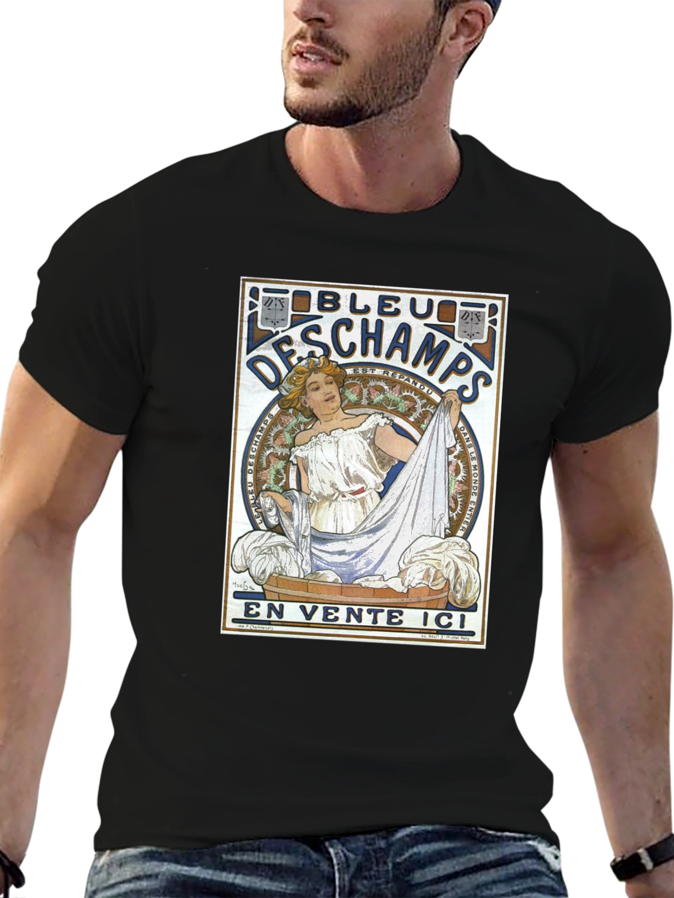 Bleu Deschamps Graphic Tee - Vintage Laundry Art T-Shirt