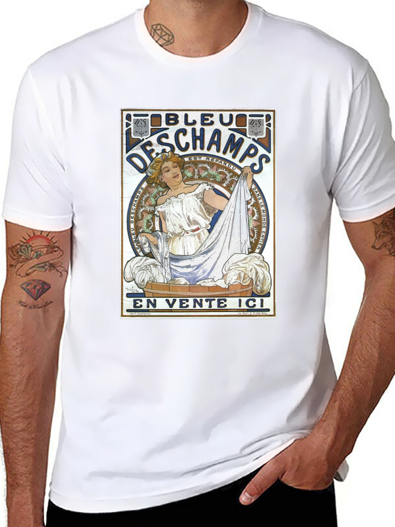 Bleu Deschamps Graphic Tee - Vintage Laundry Art T-Shirt