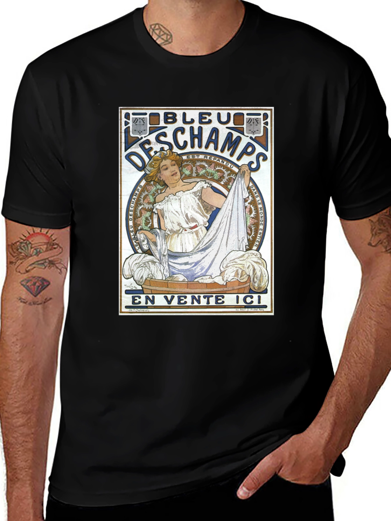 Bleu Deschamps Graphic Tee - Vintage Laundry Art T-Shirt
