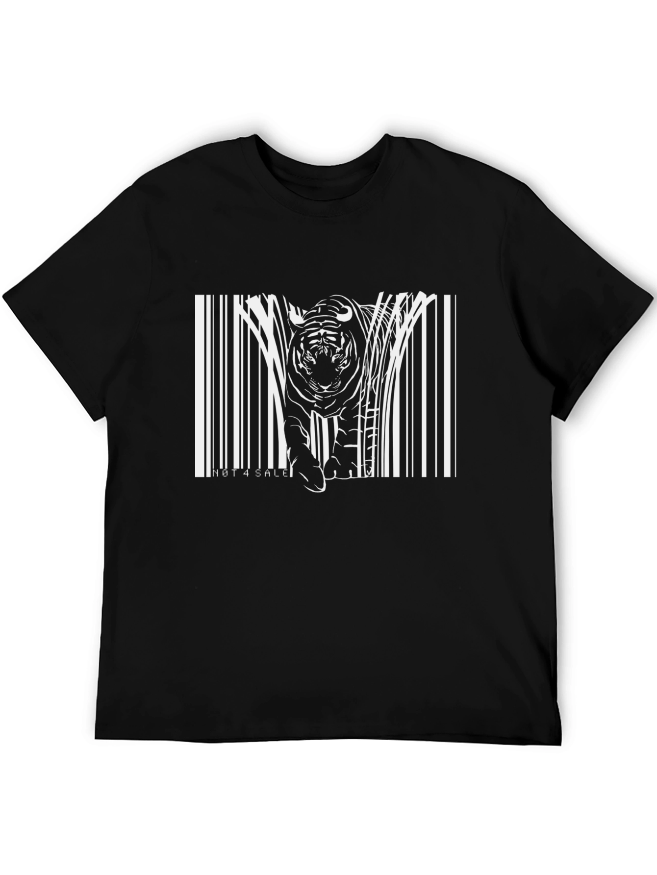 Tiger Barcode Graphic Tee - Unique Style