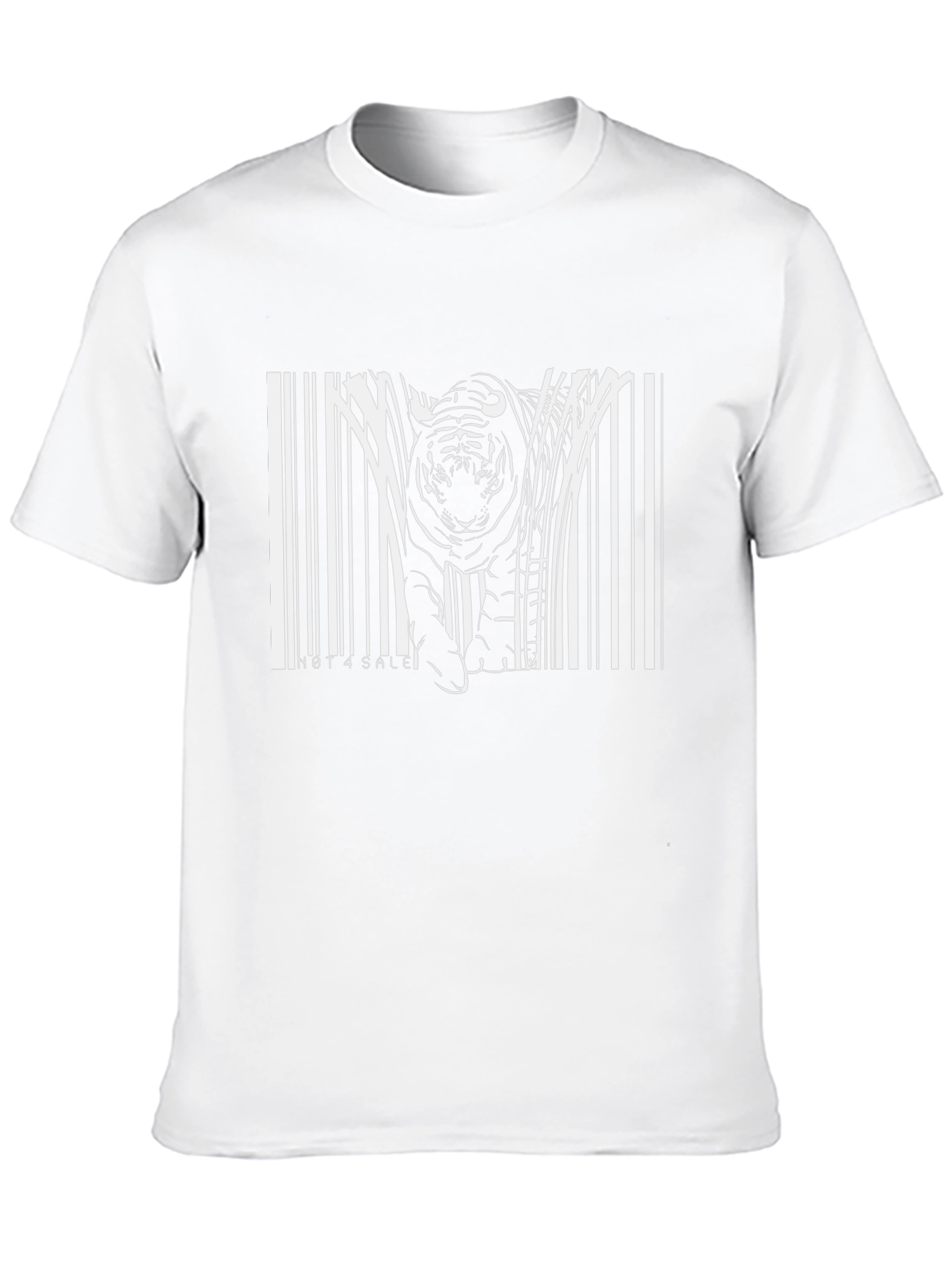Tiger Barcode Graphic Tee - Unique Style
