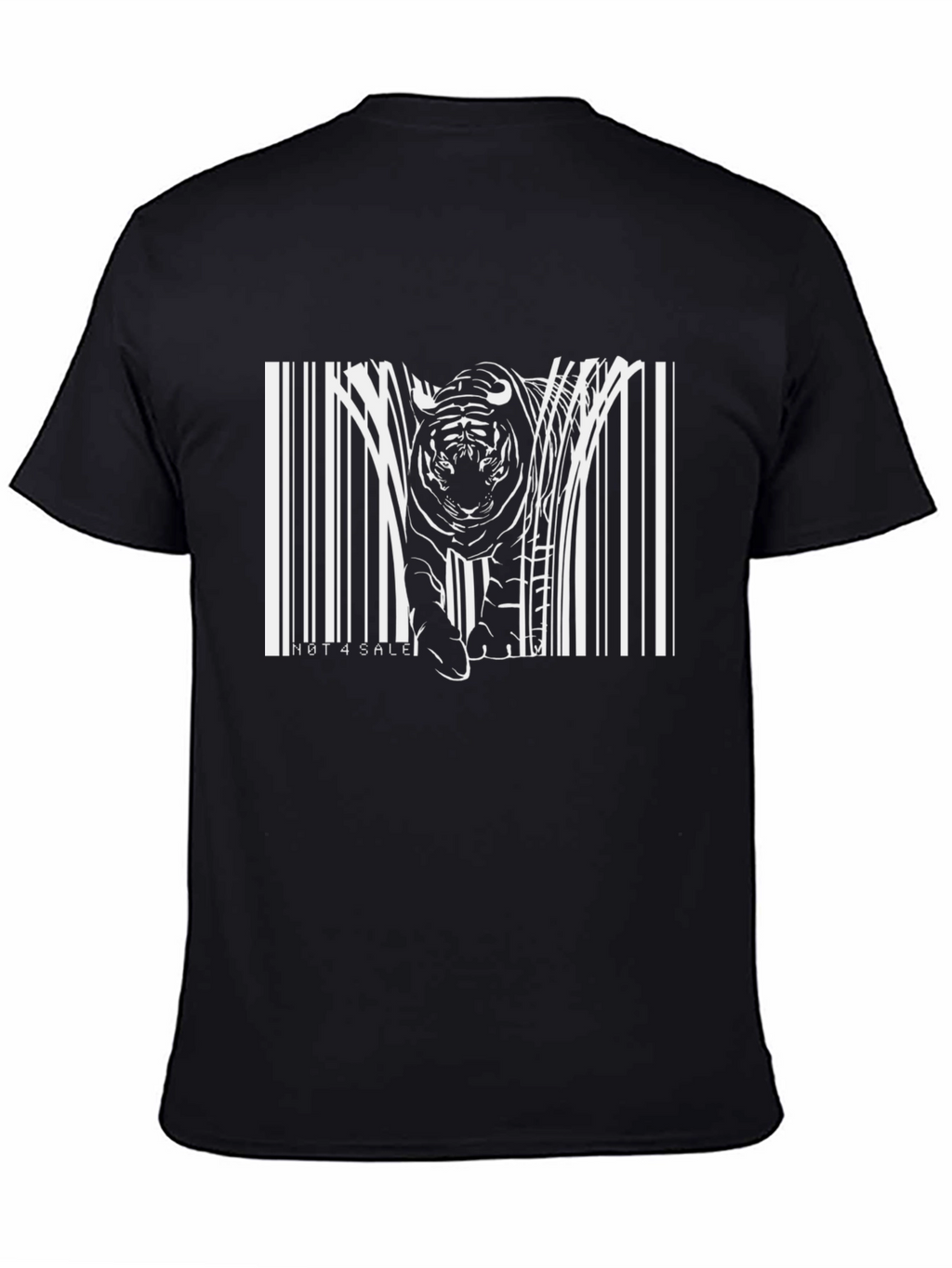 Tiger Barcode Graphic Tee - Unique Style