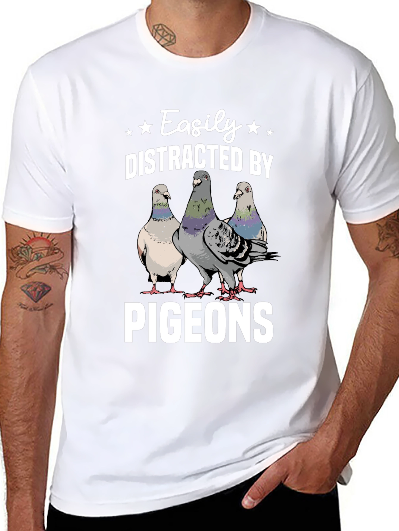 Easily Distracted by Pigeons T-Shirt