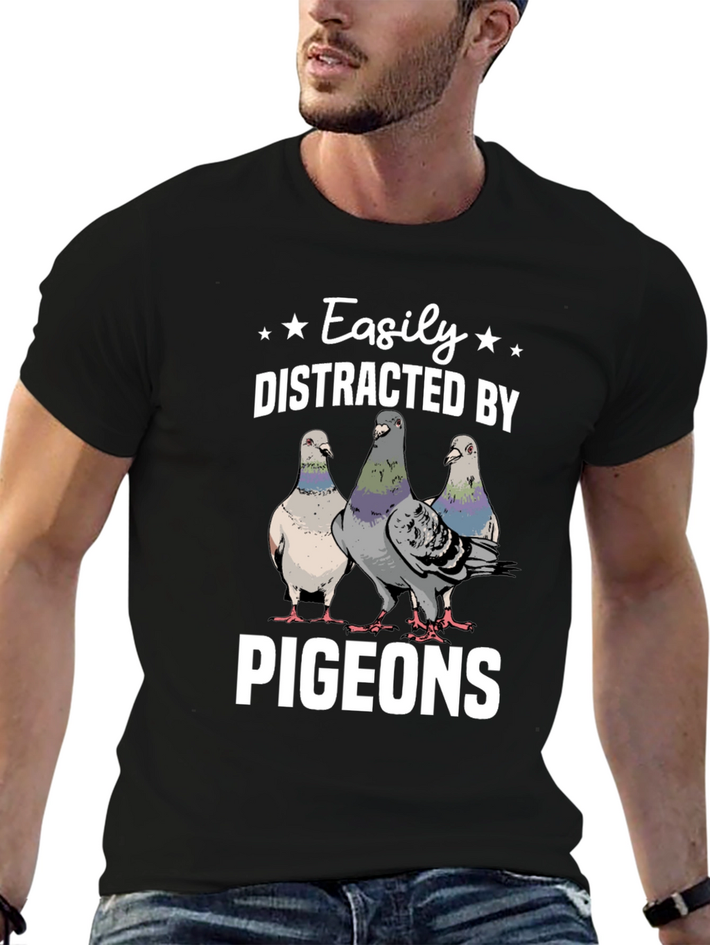 Easily Distracted by Pigeons T-Shirt