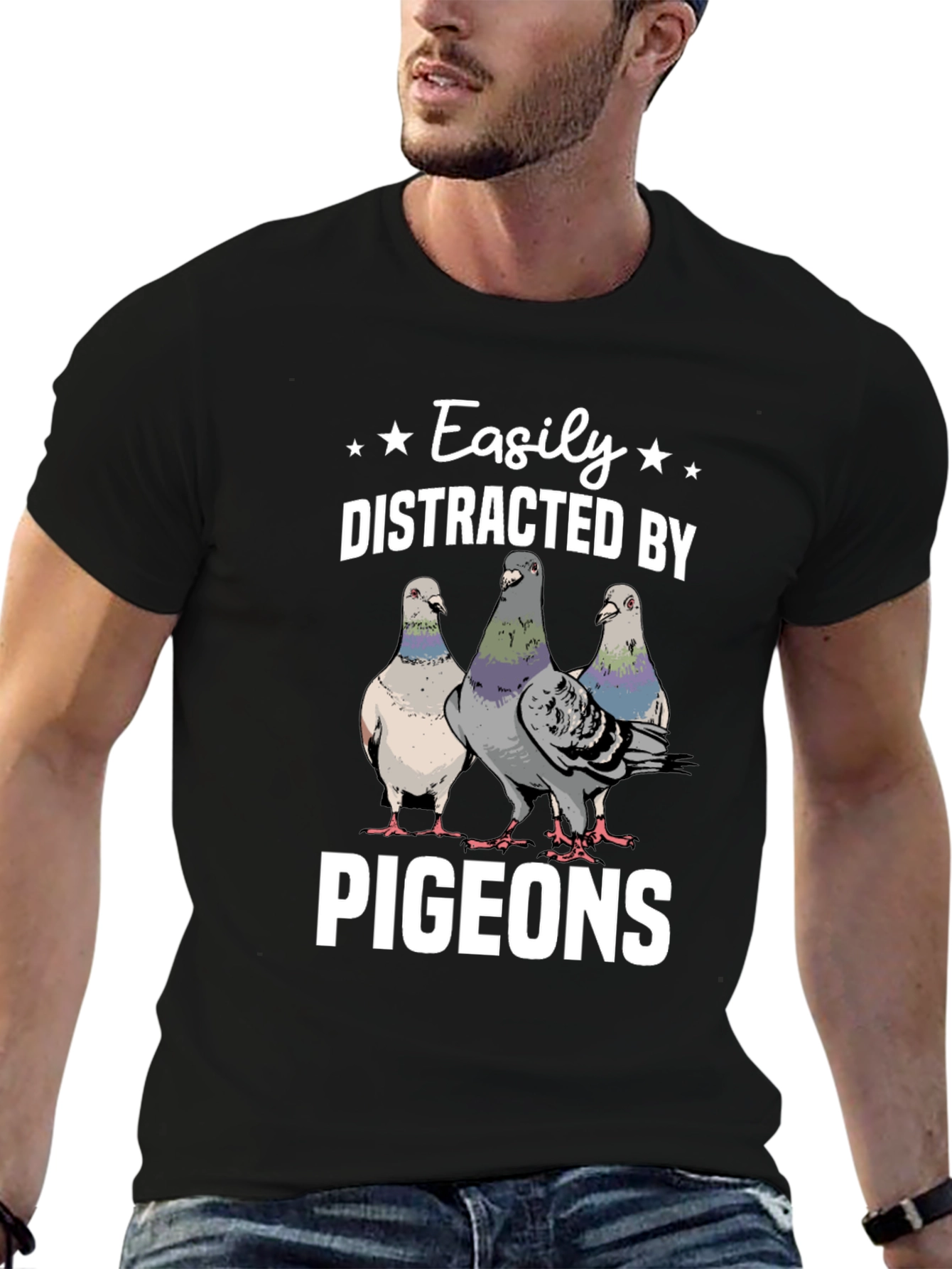 Easily Distracted by Pigeons T-Shirt