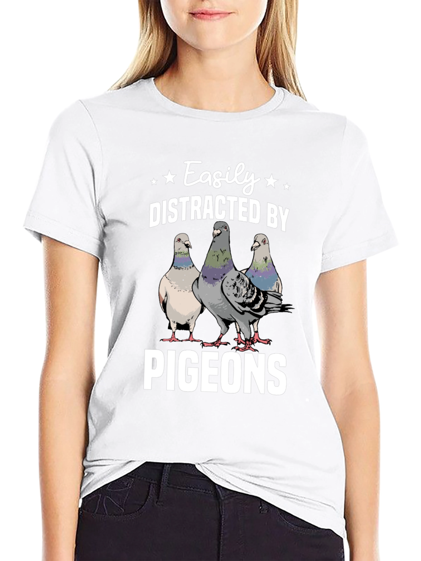 Easily Distracted by Pigeons T-Shirt