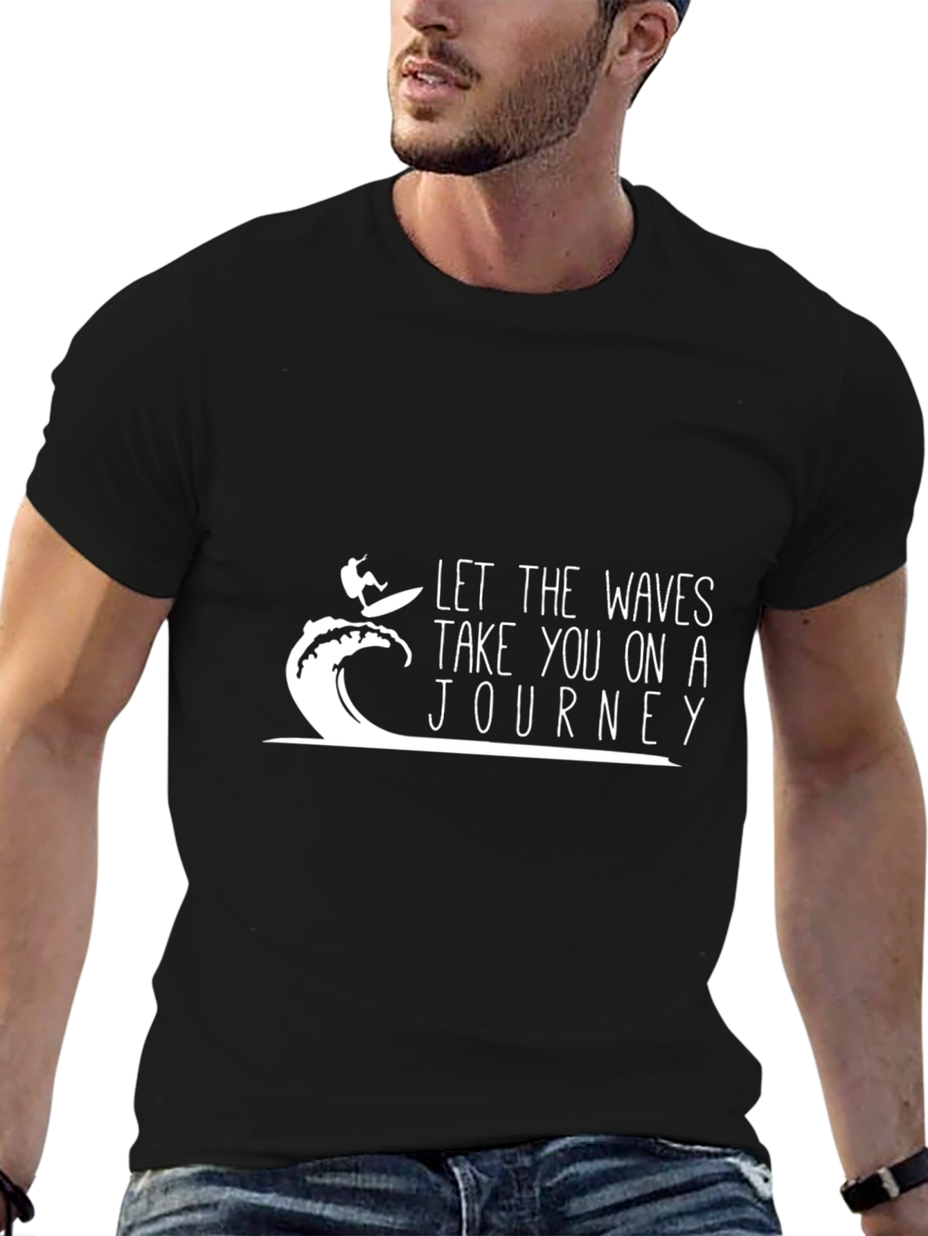 Surfer Wave Journey Graphic T-Shirt