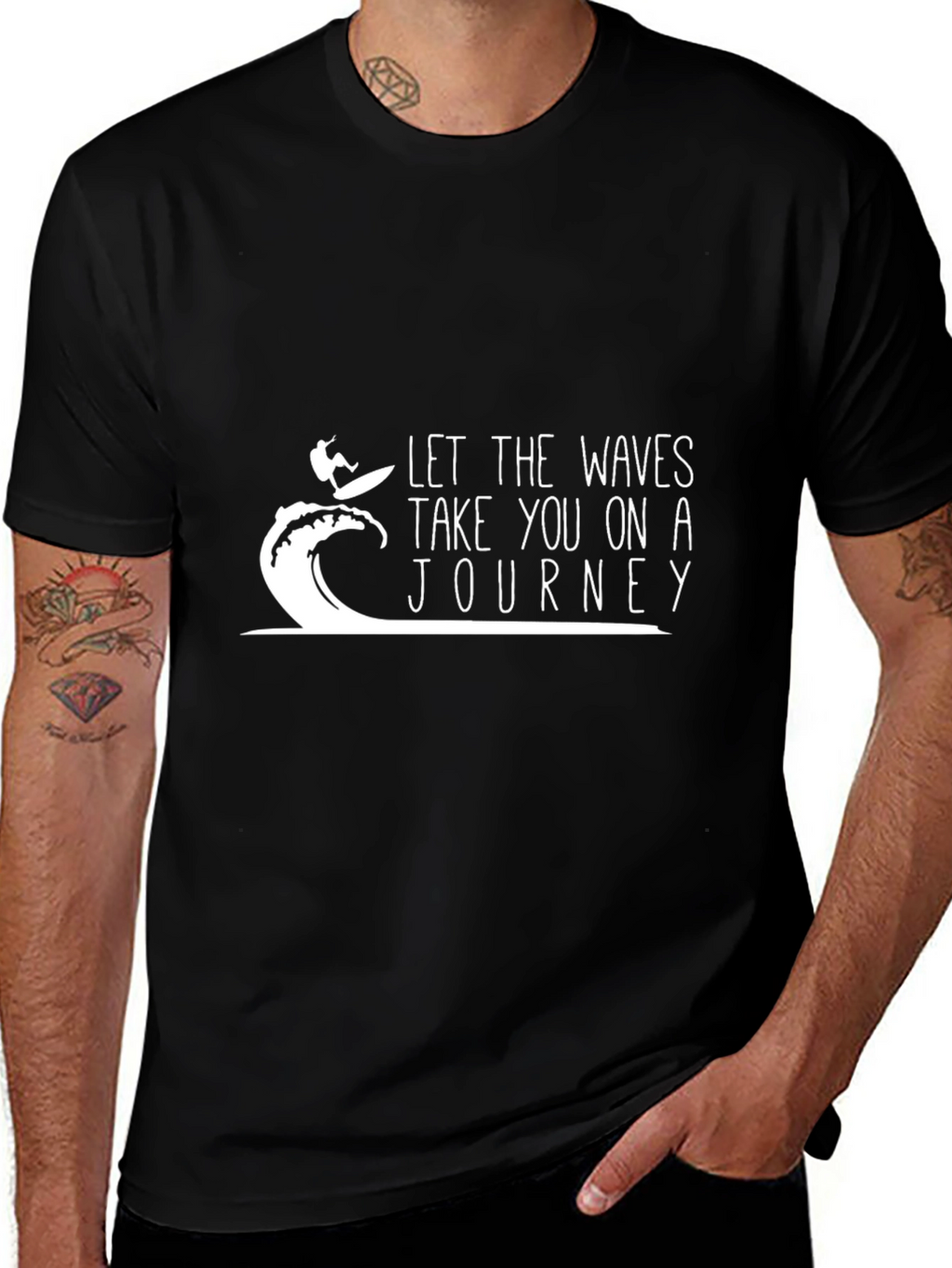 Surfer Wave Journey Graphic T-Shirt