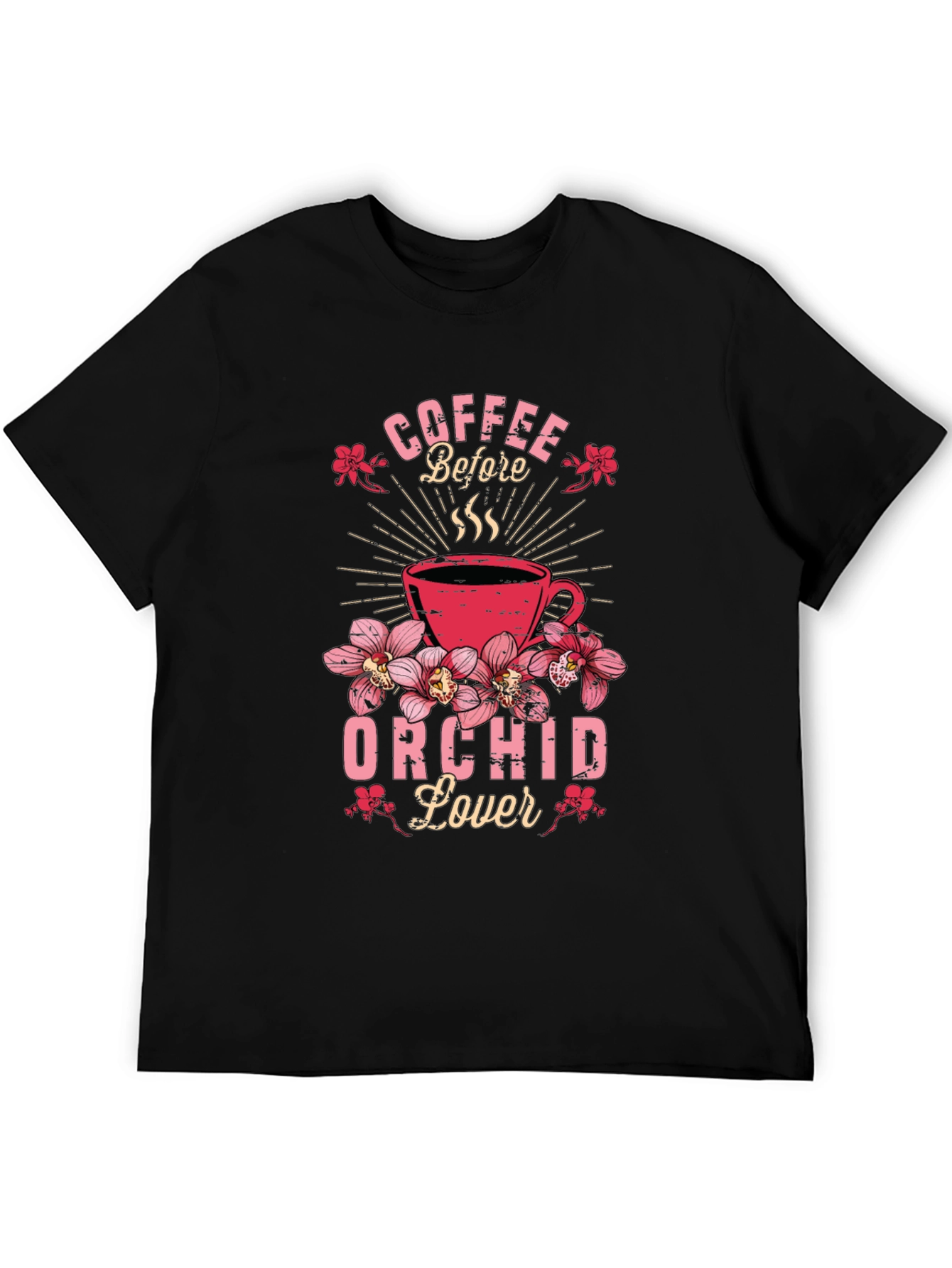 Coffee Before Orchid Lover Graphic Tee