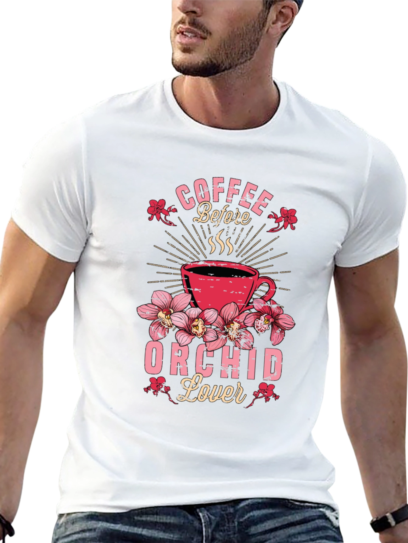 Coffee Before Orchid Lover Graphic Tee