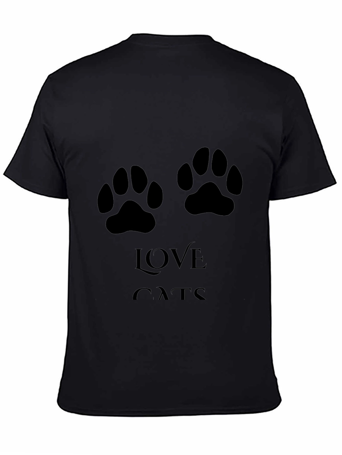 Love Cats T-Shirt - Paw Print Design