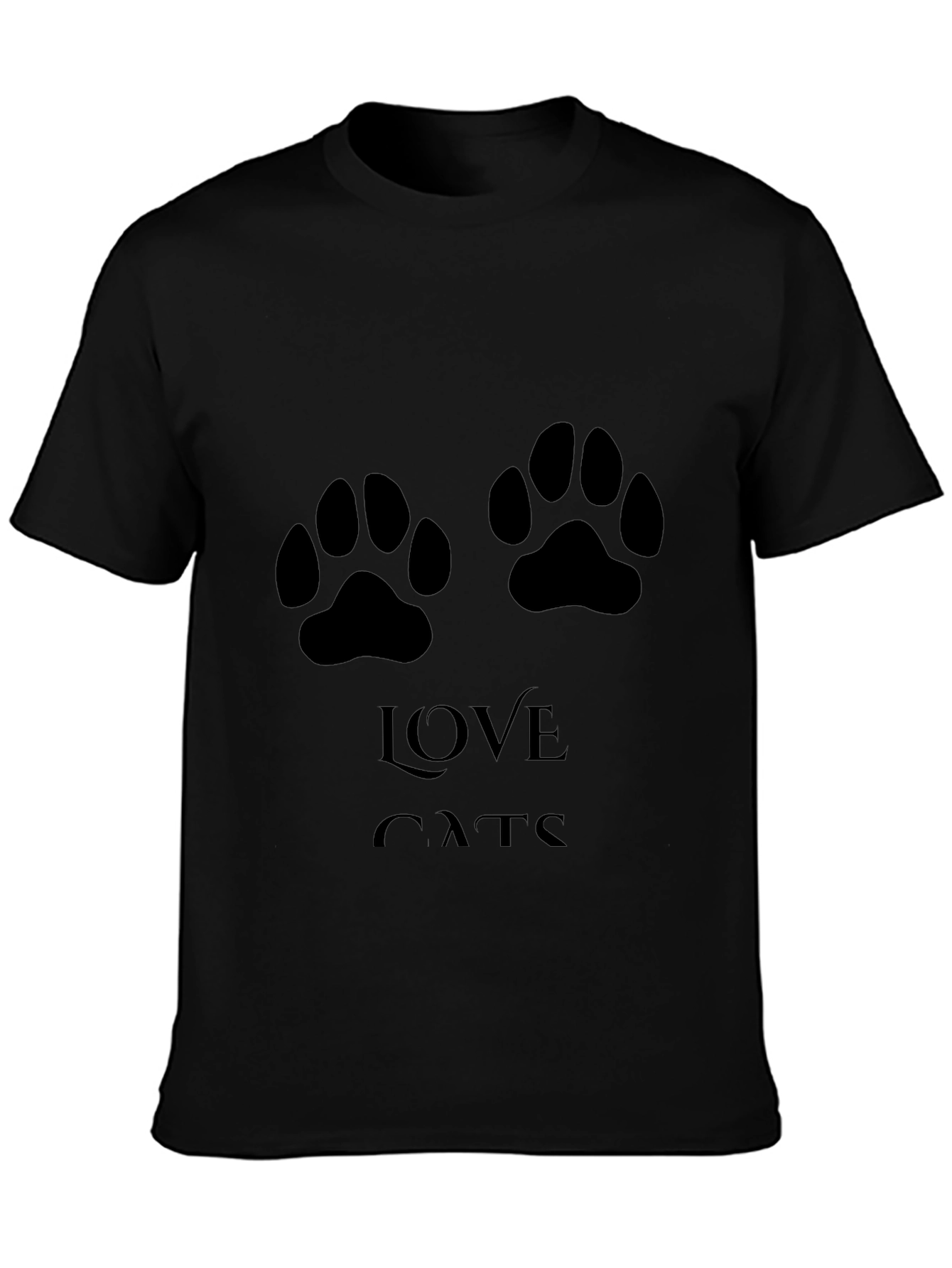 Love Cats T-Shirt - Paw Print Design