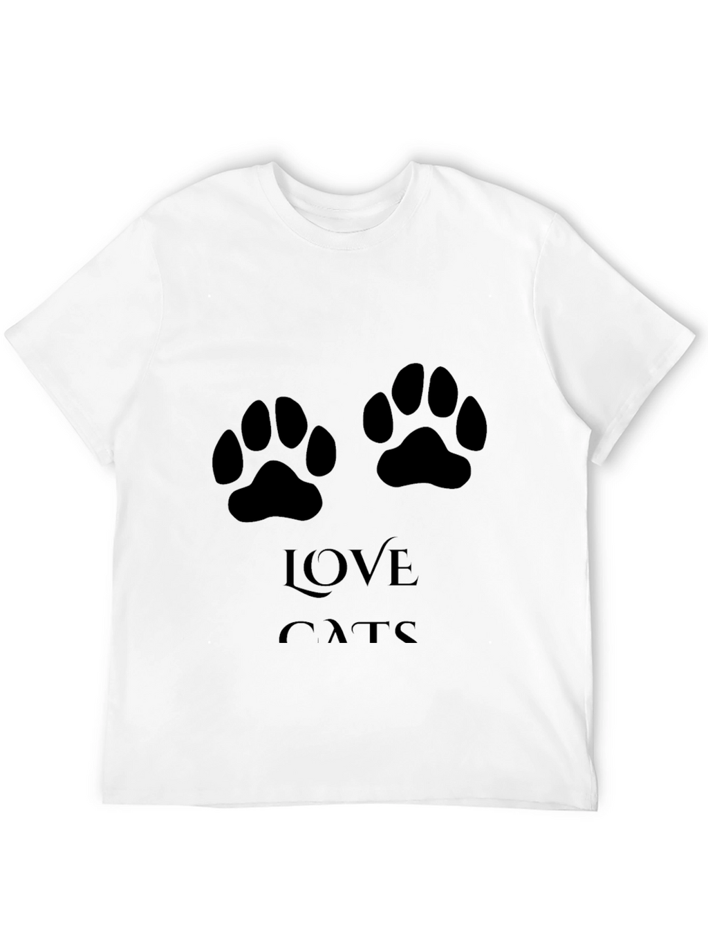 Love Cats T-Shirt - Paw Print Design