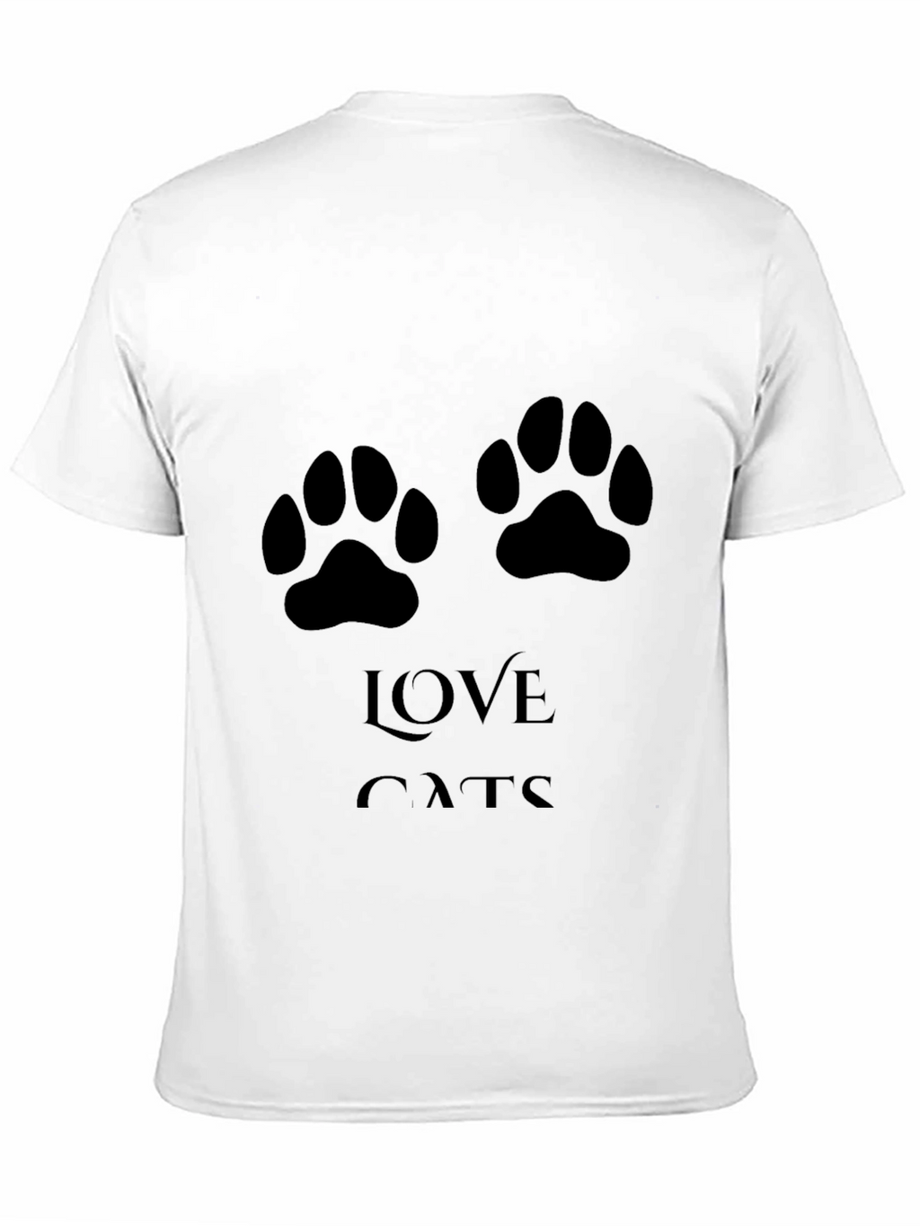 Love Cats T-Shirt - Paw Print Design