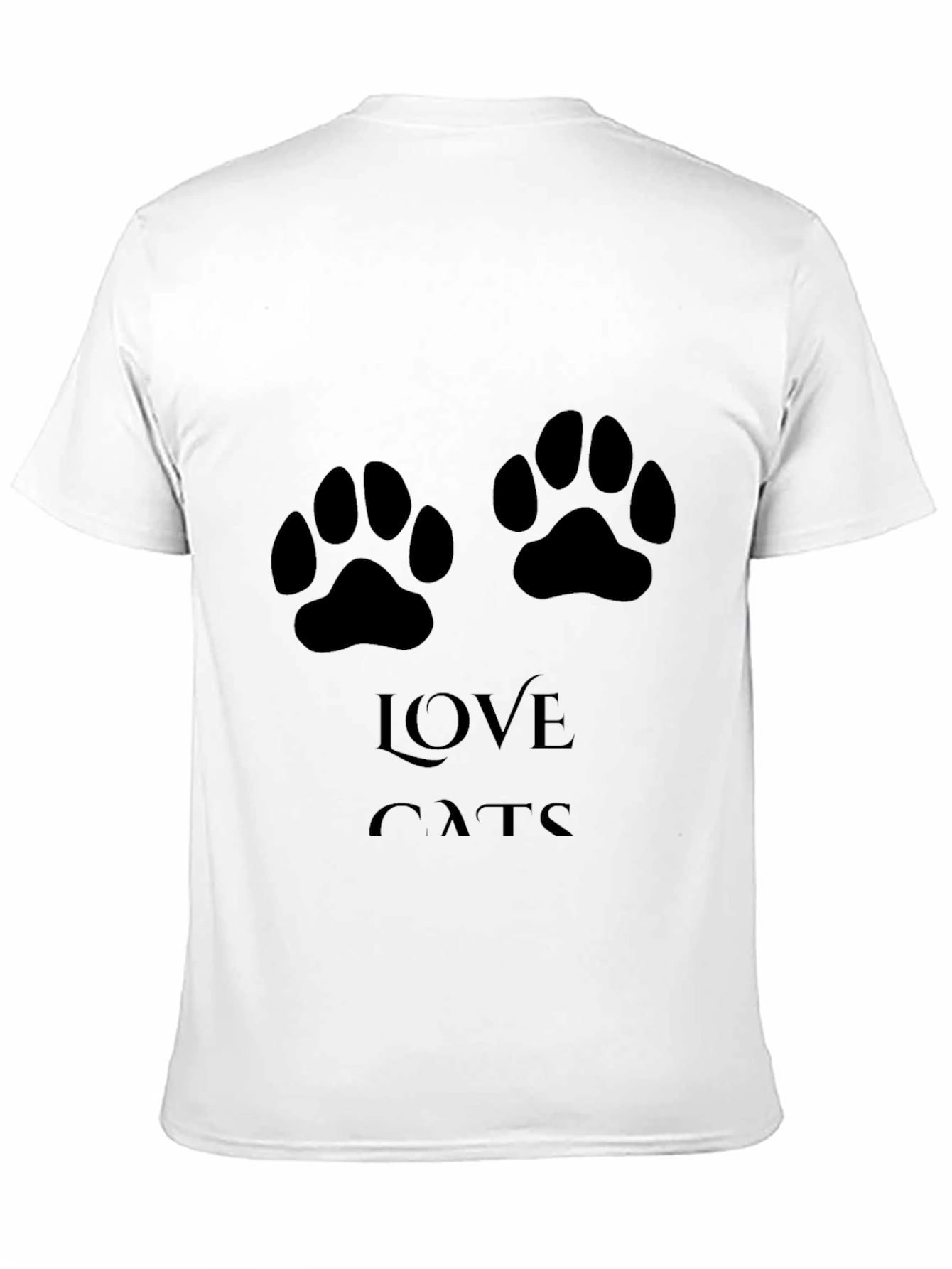 Love Cats T-Shirt - Paw Print Design