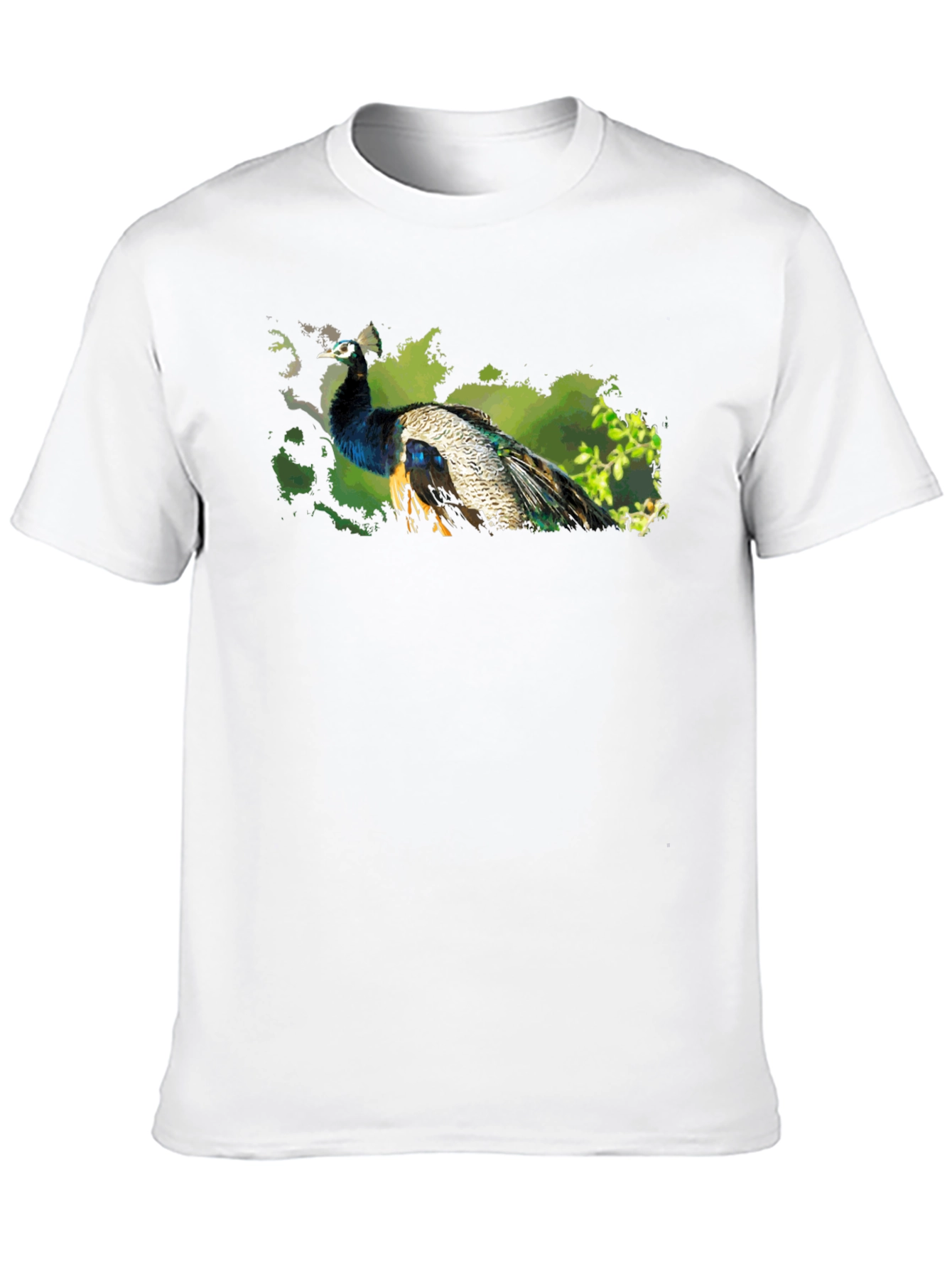 Peacock Graphic Tee - Nature Inspired Design