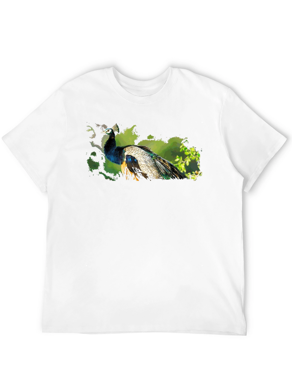 Peacock Graphic Tee - Nature Inspired Design
