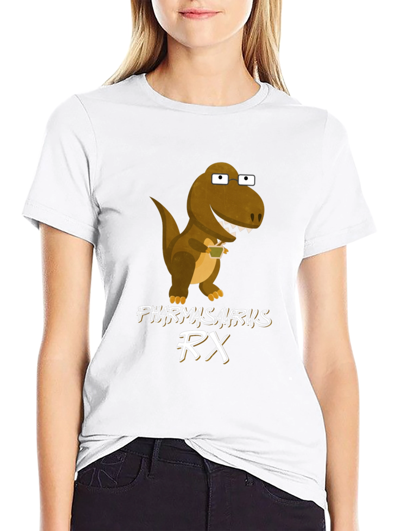 Pharmasaurus RX T-Shirt - Funny Dinosaur Graphic Tee