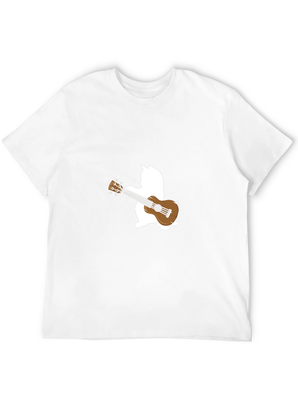 Cat Ukulele T-Shirt - Black